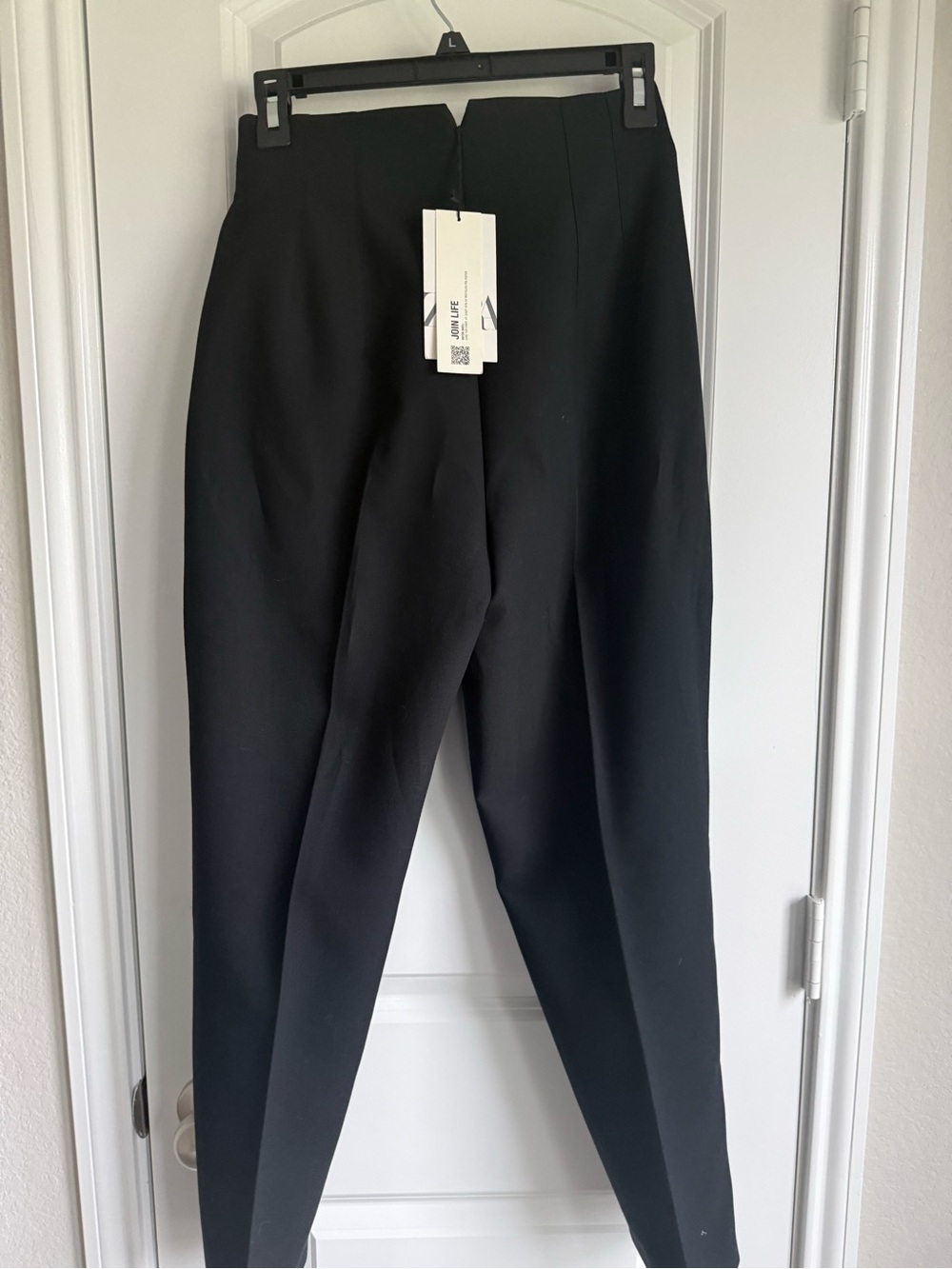 Zara Black High-Waist Tailored Women's Trousers
